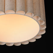 Maxim Lighting Penelope 15in 1-Light Pendant | Traditional Natural Aged Brass and Off White Fabric | Bedroom & Dining Room | Model 12841OFNAB