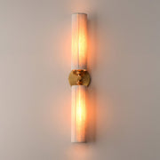 Maxim Lighting Aveline 27in 2-Light Wall Sconce | Coastal Natural Aged Brass and Cotton Rope | Bedroom & Hallway Accent Light | Model 12852NAB