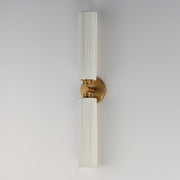 Maxim Lighting Aveline 27in 2-Light Wall Sconce | Coastal Natural Aged Brass and Cotton Rope | Bedroom & Hallway Accent Light | Model 12852NAB