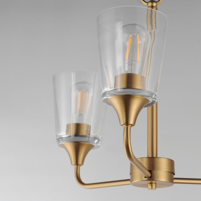 Maxim Lighting Hudson 3Lt 15.25" Single-Tier Chandelier, Brs/Clear