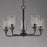 Maxim Lighting Hudson 5Lt 15.25" Single-Tier Chandelier, Black/Clear