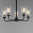 Maxim Lighting Hudson 5Lt 15.25" Single-Tier Chandelier, Black/Clear
