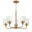 Maxim Lighting Hudson 5Lt 15.25" Single-Tier Chandelier, Brs/Clear - 12875CLNAB
