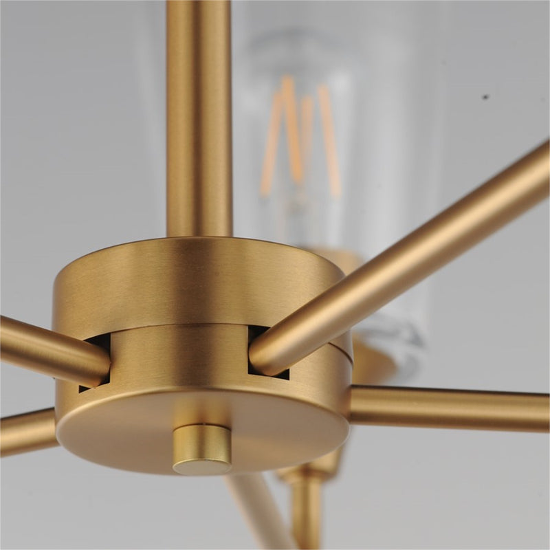 Maxim Lighting Hudson 5Lt 15.25" Single-Tier Chandelier, Brs/Clear