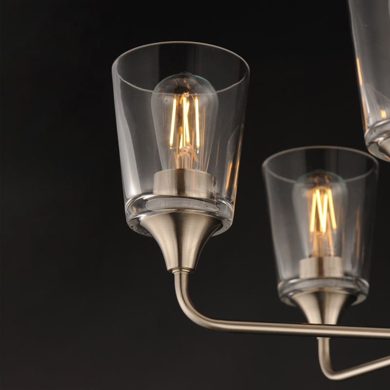 Maxim Lighting Hudson 5Lt 15.25" Single-Tier Chandelier, Nk/Clear