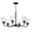 Maxim Lighting Hudson 6Lt 19.25" Single-Tier Chandelier, Black/Clear - 12876CLBK