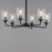 Maxim Lighting Hudson 6Lt 19.25" Single-Tier Chandelier, Black/Clear
