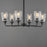 Maxim Lighting Hudson 6Lt 19.25" Single-Tier Chandelier, Black/Clear