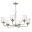 Maxim Lighting Hudson 6Lt 19.25" Single-Tier Chandelier, Nk/Clear - 12876CLSN