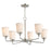 Maxim Lighting Hudson 6Lt 19.25" Single-Tier Chandelier, Nk/Wht - 12876SWSN