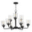 Maxim Lighting Hudson 9Lt 19.25" Multi-Tier Chandelier, Black/Clear - 12879CLBK
