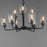 Maxim Lighting Hudson 9Lt 19.25" Multi-Tier Chandelier, Black/Clear