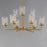 Maxim Lighting Hudson 9Lt 19.25" Multi-Tier Chandelier, Brass/Clear