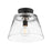 Maxim Lighting Hudson 1 Light 10.5" Single Pendant, Black/Clear - 12880CLBK
