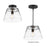 Maxim Lighting Hudson 1 Light 10.5" Single Pendant, Black/Clear