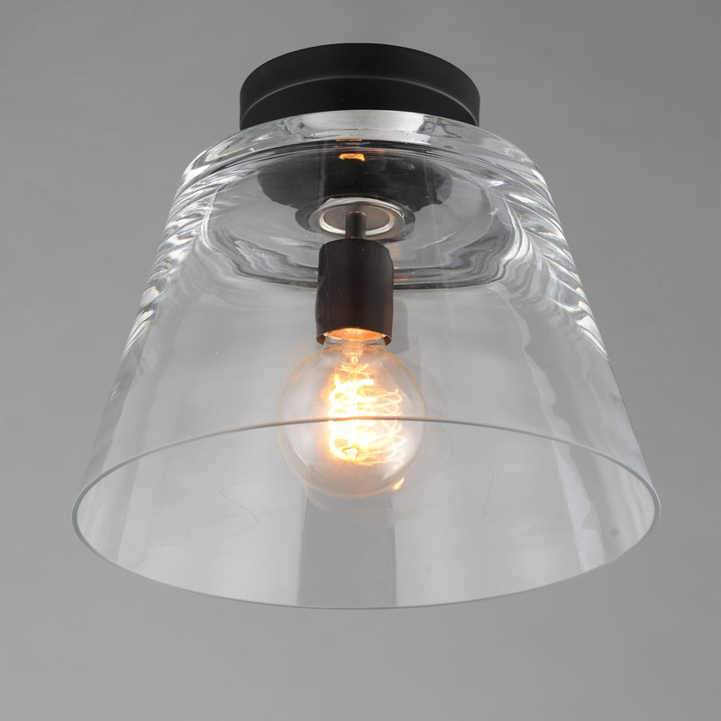 Maxim Lighting Hudson 1 Light 10.5" Single Pendant, Black/Clear