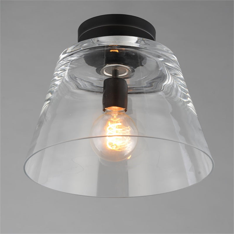 Maxim Lighting Hudson 1 Light 10.5" Single Pendant, Black/Clear