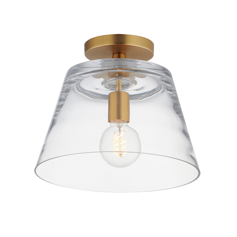 Maxim Lighting Hudson 1Lt 10.5" Single Pendant, Aged Brass/Clear