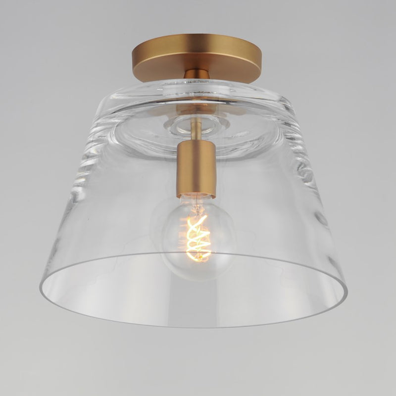 Maxim Lighting Hudson 1Lt 10.5" Single Pendant, Aged Brass/Clear