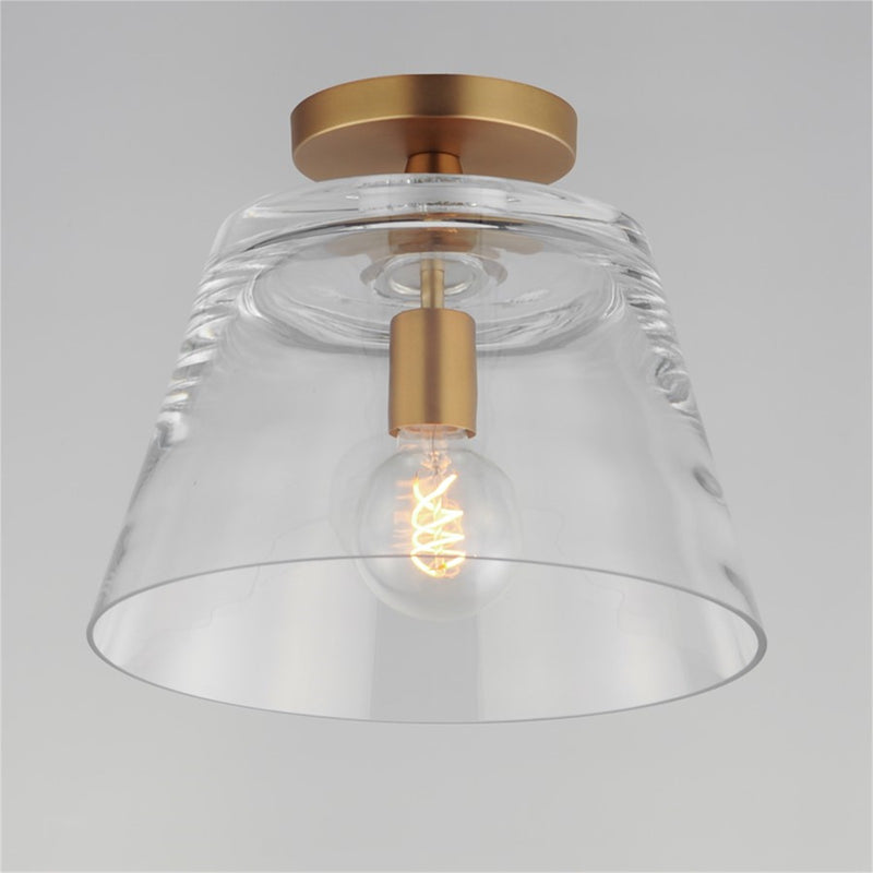 Maxim Lighting Hudson 1Lt 10.5" Single Pendant, Aged Brass/Clear