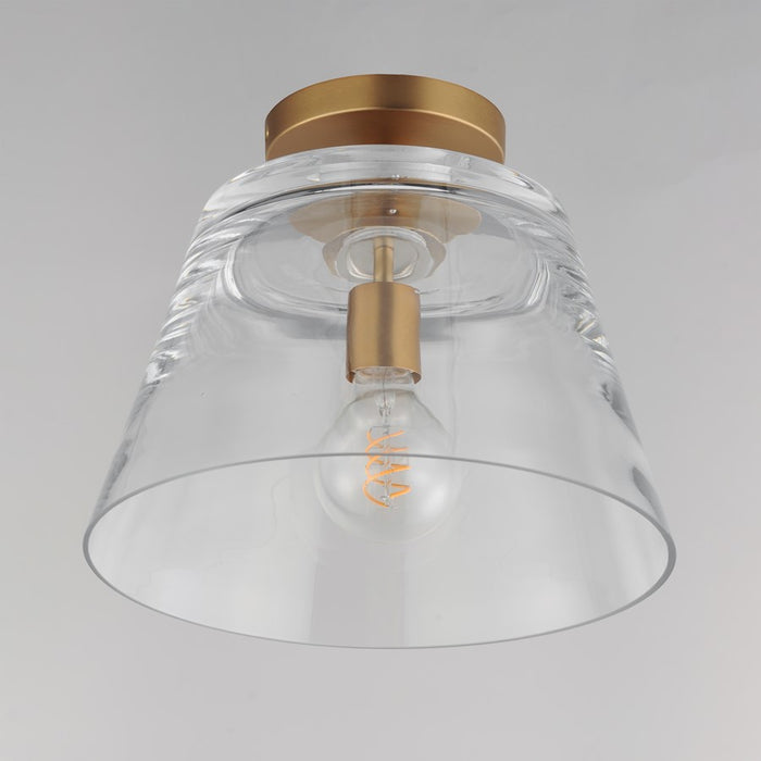 Maxim Lighting Hudson 1Lt 10.5" Single Pendant, Aged Brass/Clear