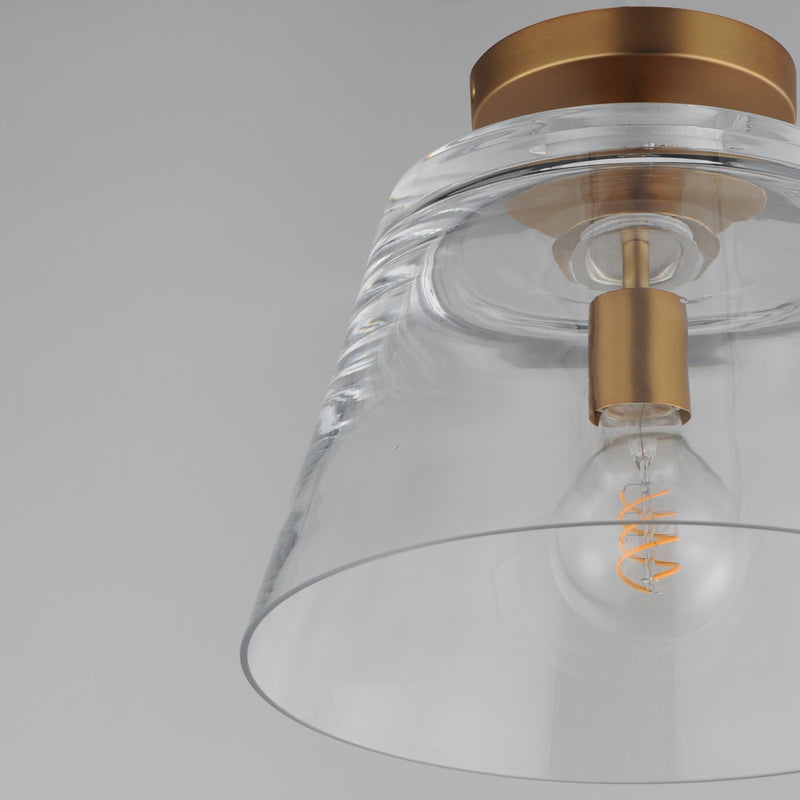 Maxim Lighting Hudson 1Lt 10.5" Single Pendant, Aged Brass/Clear