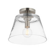 Maxim Lighting Hudson 1Lt 10.5" Single Pendant, Satin Nickel/Clear - 12880CLSN