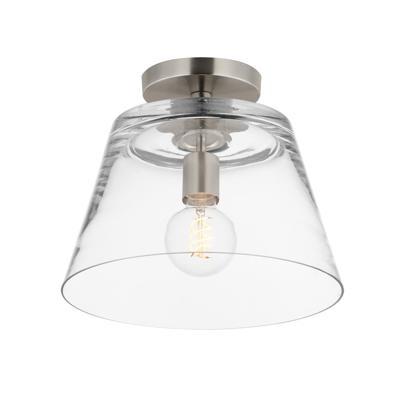 Maxim Lighting Hudson 1Lt 10.5" Single Pendant, Satin Nickel/Clear