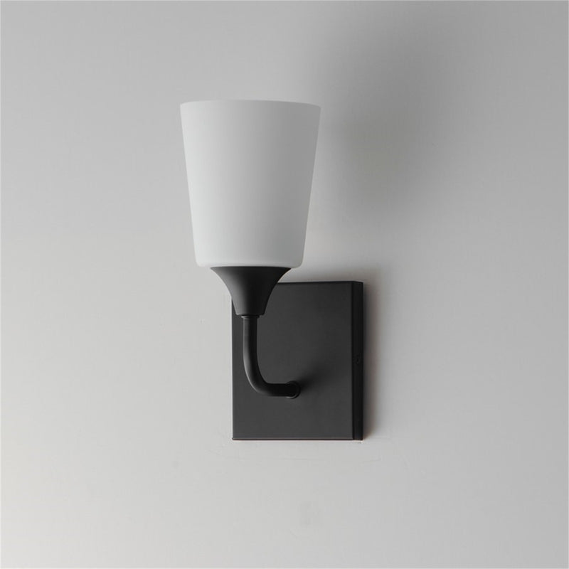 Maxim Lighting Hudson 1 Light 11" Wall Sconce, Black/Satin White