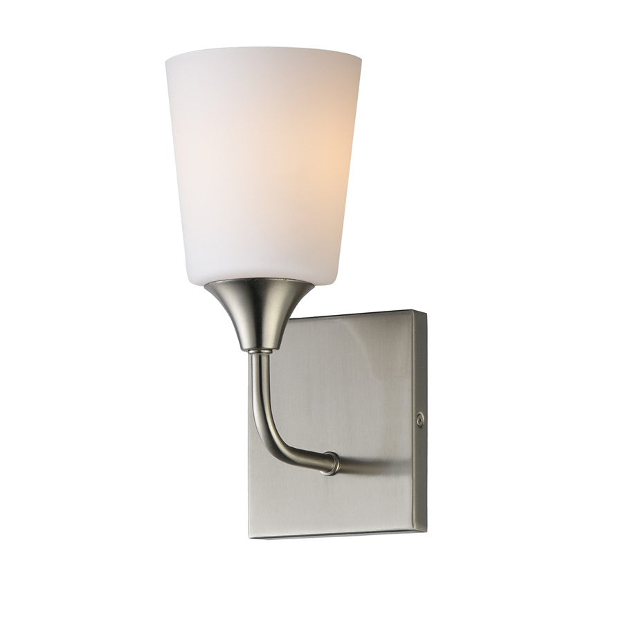 Maxim Lighting Hudson 1Lt 11" Wall Sconce, Aged Brass/Satin White - 12881SWNAB