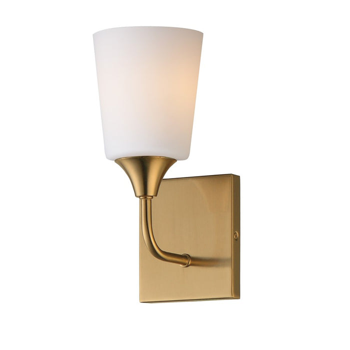 Maxim Lighting Hudson 1Lt 11" Wall Sconce, Satin Nickel/Satin White - 12881SWSN
