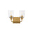 Maxim Lighting Hudson 2Lt 9.75" Bath Vanity, Aged Brass/Clear - 12882CLNAB