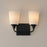 Maxim Lighting Hudson 2 Light 9.75" Bath Vanity, Black/Satin White