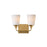 Maxim Lighting Hudson 2Lt 9.75" Bath Vanity, Aged Brass/Satin White - 12882SWNAB
