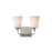 Maxim Lighting Hudson 2Lt 9.75" Bath Vanity, Nickel/White - 12882SWSN