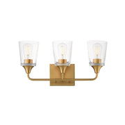 Maxim Lighting Hudson 3Lt 9.75" Bath Vanity, Aged Brass/Clear - 12883CLNAB