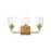 Maxim Lighting Hudson 3Lt 9.75" Bath Vanity, Aged Brass/Clear - 12883CLNAB