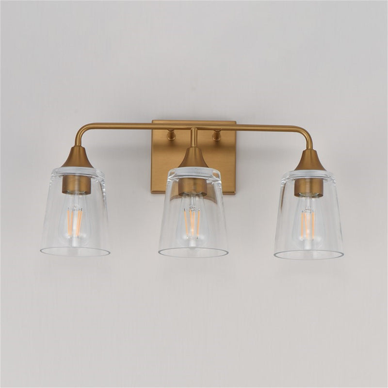 Maxim Lighting Hudson 3Lt 9.75" Bath Vanity, Aged Brass/Clear