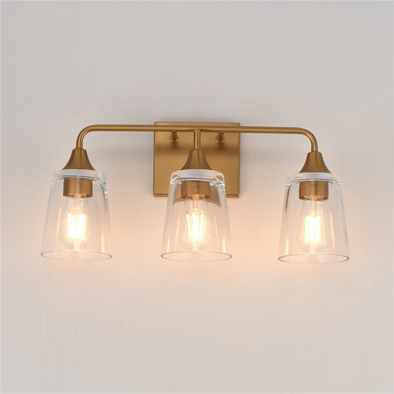 Maxim Lighting Hudson 3Lt 9.75" Bath Vanity, Aged Brass/Clear