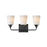 Maxim Lighting Hudson 3 Light 9.75" Bath Vanity, Black/Satin White - 12883SWBK