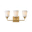 Maxim Lighting Hudson 3Lt 9.75" Bath Vanity, Aged Brass/Satin White - 12883SWNAB