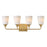 Maxim Lighting Hudson 4Lt 9.75" Bath Vanity, Aged Brass/Satin White - 12884SWNAB