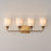 Maxim Lighting Hudson 4Lt 9.75" Bath Vanity, Aged Brass/Satin White