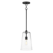 Maxim Lighting Hudson 1 Light 14.5" Single Pendant, Black/Clear - 12886CLBK