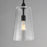 Maxim Lighting Hudson 1 Light 14.5" Single Pendant, Black/Clear