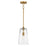 Maxim Lighting Hudson 1Lt 14.5" Single Pendant, Aged Brass/Clear - 12886CLNAB