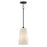 Maxim Lighting Hudson 1Lt 14.5" Single Pendant, Black/Satin White - 12886SWBK