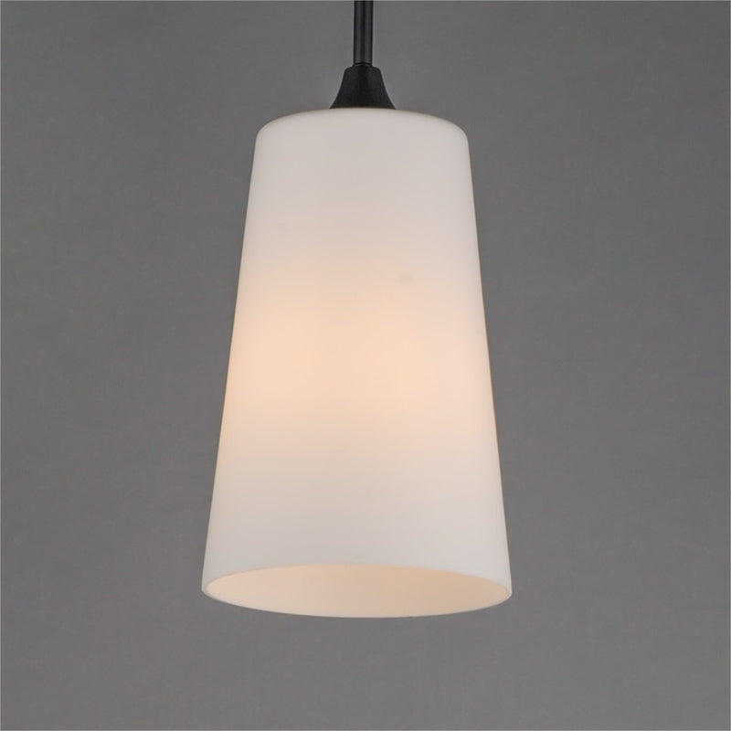 Maxim Lighting Hudson 1Lt 14.5" Single Pendant, Black/Satin White