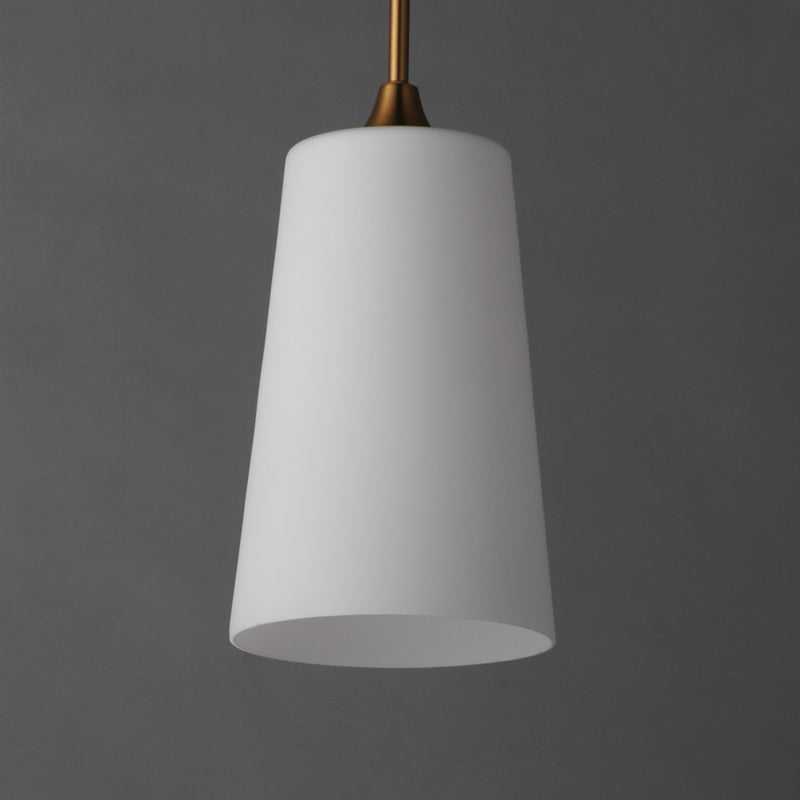 Maxim Lighting Hudson 1Lt 14.5" Single Pendant, Brass/White