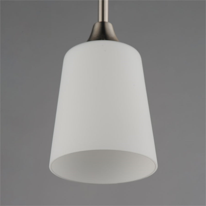 Maxim Lighting Hudson 1Lt 14.5" Single Pendant, Nickel/White